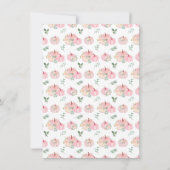 ピンクカボンプキンスフローラ誕生日パーティー サンキューカード (裏面)