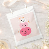 ピンクカボンプキンハロウィーン フェイバーバッグ (クリップ留めされた状態)