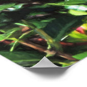 ピンクカメリアスデジタ絵画ルズウォールアート ポスター (角)