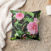 ピンクカメリアスデジタ絵画ル装飾用クッション クッション (ブランケット)