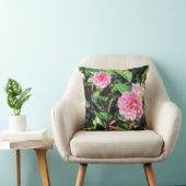 ピンクカメリアスデジタ絵画ル装飾用クッション クッション (椅子)