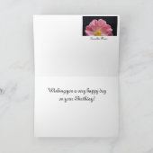 ピンクカメリアフラワー誕生日カード カード (内部)