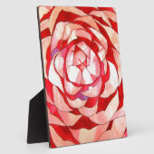 ピンクカメリア抽象芸術オリジナルアー絵画ト フォトプラーク (側面)