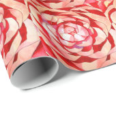 ピンクカメリア抽象芸術オリジナルアー絵画ト ラッピングペーパー (ロールコーナー)