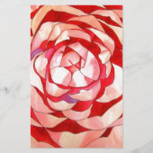 ピンクカメリア抽象芸術オリジナルアー絵画ト 便箋 (正面)