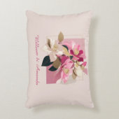 ピンクカメリア開花アクセントピロー アクセントクッション (正面(垂直))