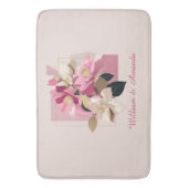 ピンクカメリア開花バスマット バスマット (正面縦)