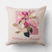 ピンクカメリア開花装飾用クッション クッション (正面)