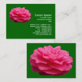 ピンクカメリア3 – グラスグリーン 名刺 (正面/裏面)