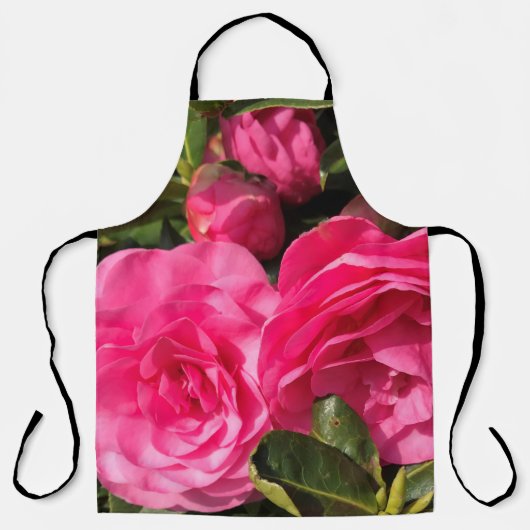ピンクカメリア エプロン (正面)