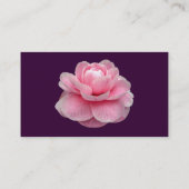 ピンクカメリア – ダークパープル 名刺 (裏面)