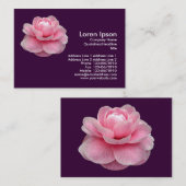 ピンクカメリア – ダークパープル 名刺 (正面/裏面)