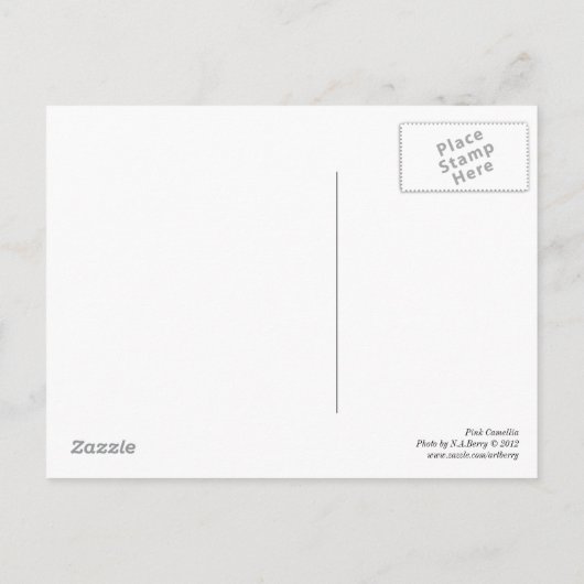ピンクカメリア ポストカード (裏面)