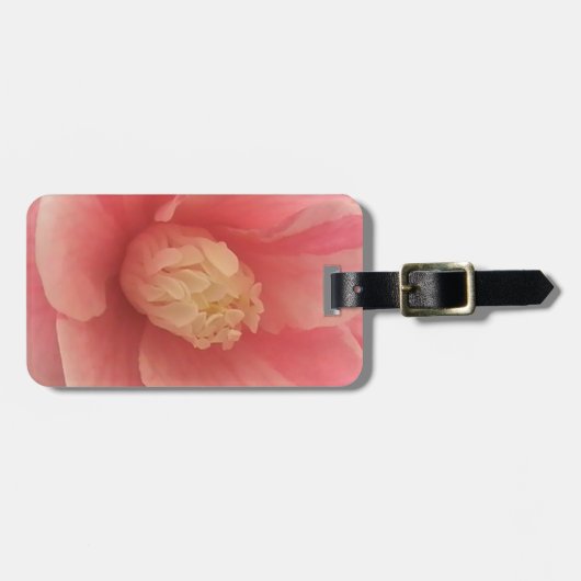 ピンクカメリア ラゲッジタグ (正面横)
