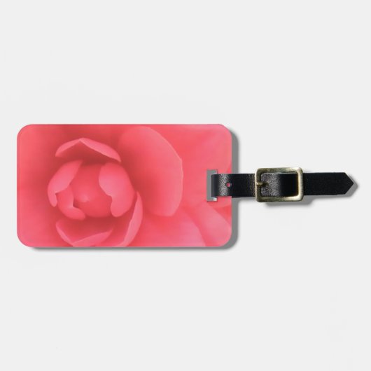 ピンクカメリア ラゲッジタグ (正面横)