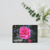 ピンクカメリア 名刺 (スタンド正面)