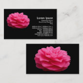 ピンクカメリア – 黒 名刺 (正面/裏面)