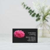 ピンクカメリア – 黒 名刺 (スタンド正面)