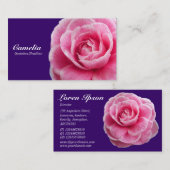 ピンクカメリアII -深い紫330066 名刺 (正面/裏面)