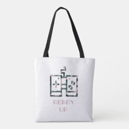 ピンクカモフラージゲームコントローラー準備ゲーマー トートバッグ