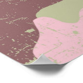 ピンクカモフラージベビーガールウォールアート ポスター (角)