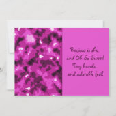 ピンクカモフラージベビーガール誕生発表 案内状 (正面)