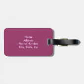 ピンクカモフラージュスカルとクロスボーンズ荷物タグ ラゲッジタグ (裏面横)