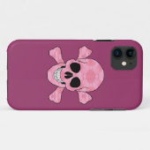 ピンクカモフラージュスカルとクロスボーンiPhone 5ケース Case-Mate iPhoneケース (裏面(横))