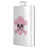 ピンクカモフラージュスカル及びクロスボーンフラスコ フラスク (左)