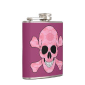 ピンクカモフラージュスカル及びクロスボーンフラスコ フラスク (右)