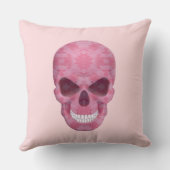 ピンクカモフラージュスカル装飾用クッション クッション (裏面)