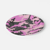 ピンクカモフラージュ紙プレート ペーパープレート (アングル)