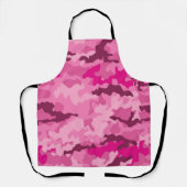 ピンクカモフラージュ迷彩柄キッチンガーリートレンディー軍 エプロン (正面)