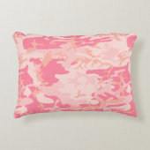 ピンクカモフラージュ、軍隊、陸軍 アクセントクッション (正面)