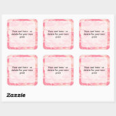 ピンクカモフラージュ、軍隊、陸軍 スクエアシール (シート)