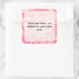 ピンクカモフラージュ、軍隊、陸軍 スクエアシール