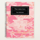 ピンクカモフラージュ、軍隊、陸軍 プランナー手帳 (正面)