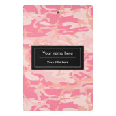 ピンクカモフラージュ、軍隊、陸軍 ミニクリップボード (裏面)