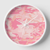 ピンクカモフラージュ、軍隊、陸軍 壁時計 (正面)