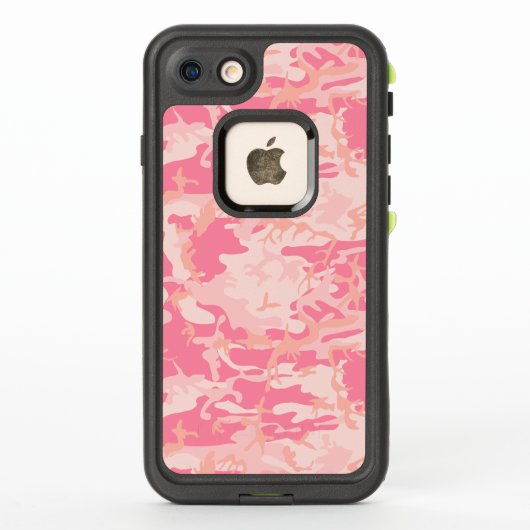ピンクカモフラージュ、軍隊、陸軍 LifeProof iPhoneケース (裏面)