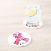 ピンクカモフラージリボン信仰コースター コースター (側面)