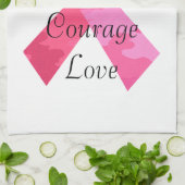 ピンクカモフラージリボン信仰タオル キッチンタオル (折り畳み)