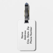 ピンクカモフラージリボン信義荷物タグ ラゲッジタグ (裏面縦)