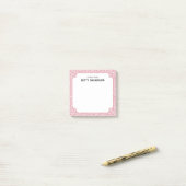 ピンクカラクサ日本のつる植物パターン ポストイット (デスク上)