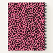 ピンクカラヒョウの皮膚パターンプリント ノートブック (裏面)