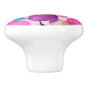 ピンクカラフルおもしろい抽象芸術アートデザイン セラミックノブ (側面)