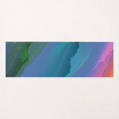 ピンクカラフルからグリーンスカイマウンテンフォレスト ヨガマット (正面(横))