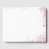 ピンクカラフルがかったオレンジ色の熱帯結婚花 ゲストブック (裏面)