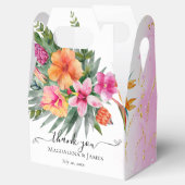 ピンクカラフルがかったオレンジ色の熱帯結婚花 フェイバーボックス (オープン)