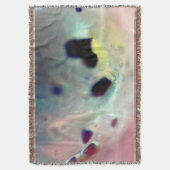 ピンクカラフルがかった黄色 スローブランケット (正面縦)